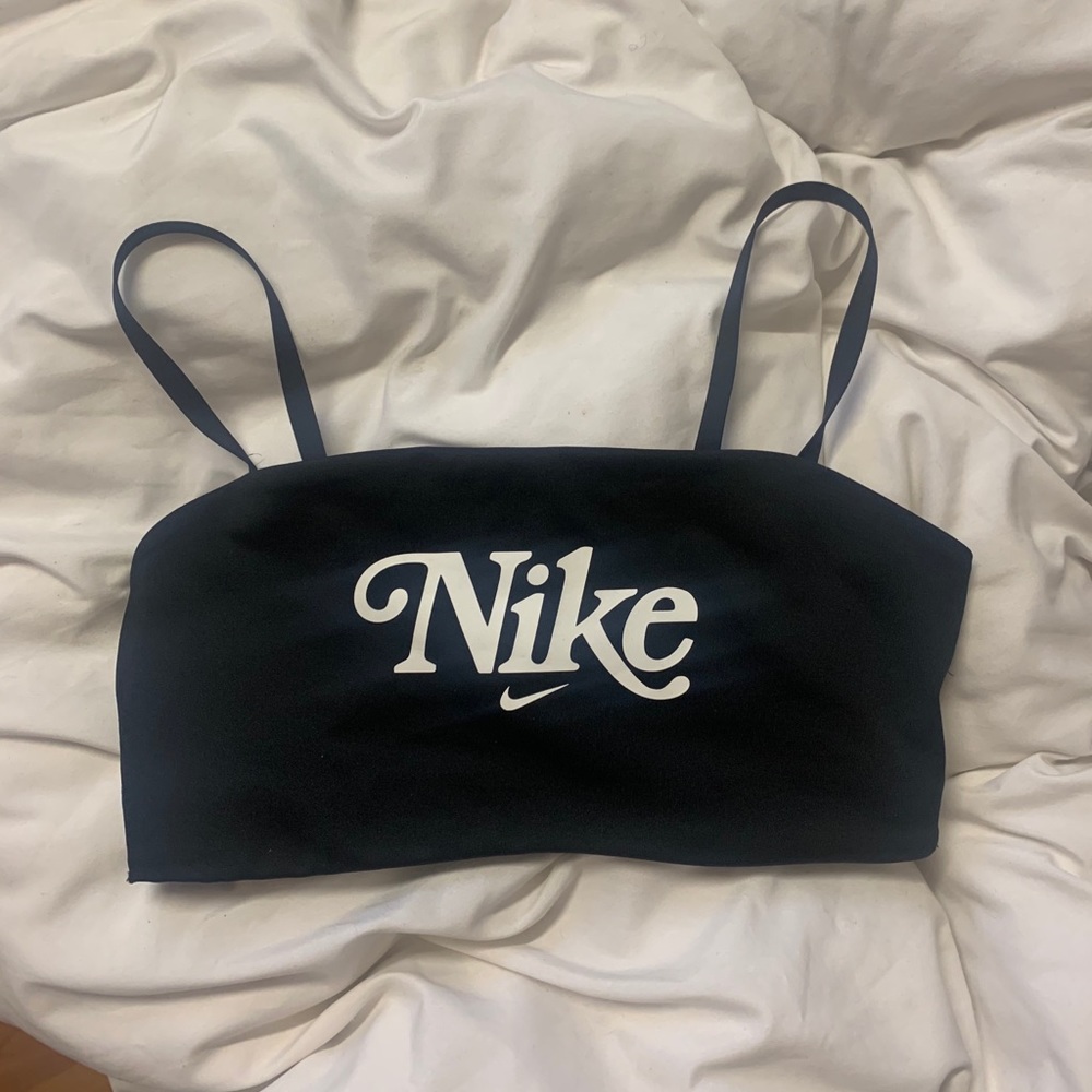 Nike Black/White retro sports bra